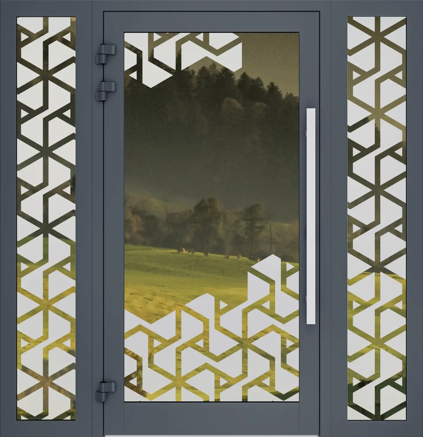 AP Fensterbau, Sandgestrahlte Scheibe – Beispiel 18