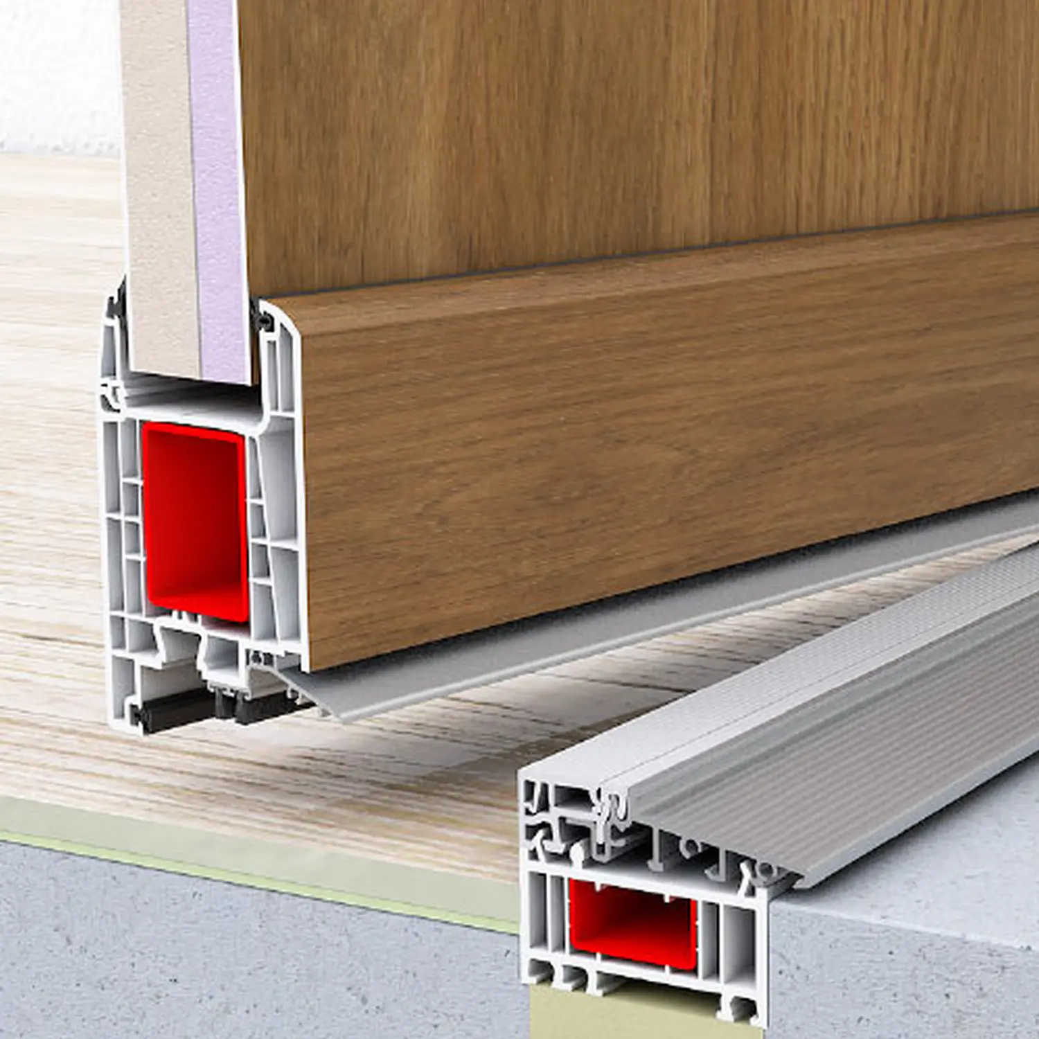 AP Fensterbau, Türschwellen, Aluminiumschwelle mit thermischer Trennung